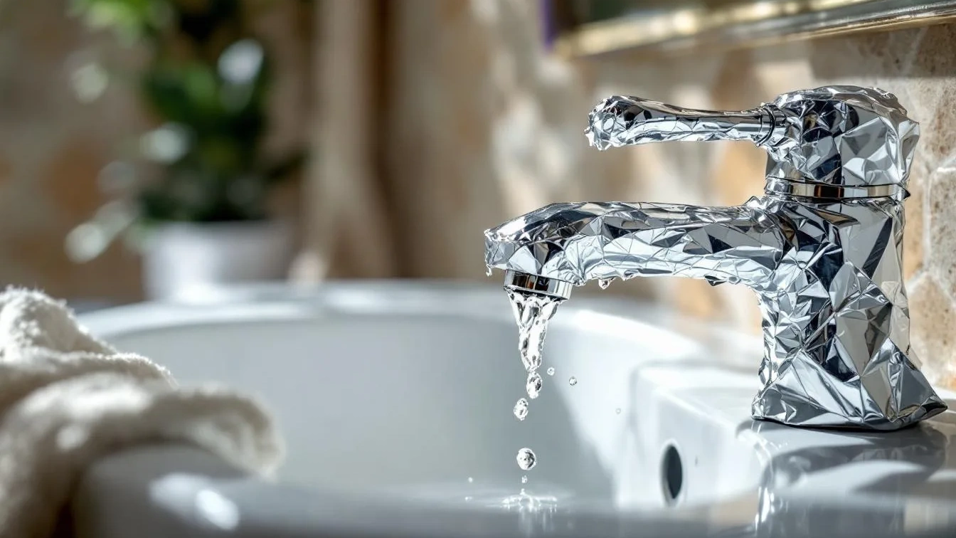 Carta stagnola in bagno? Il gesto geniale per far tornare i rubinetti come nuovi