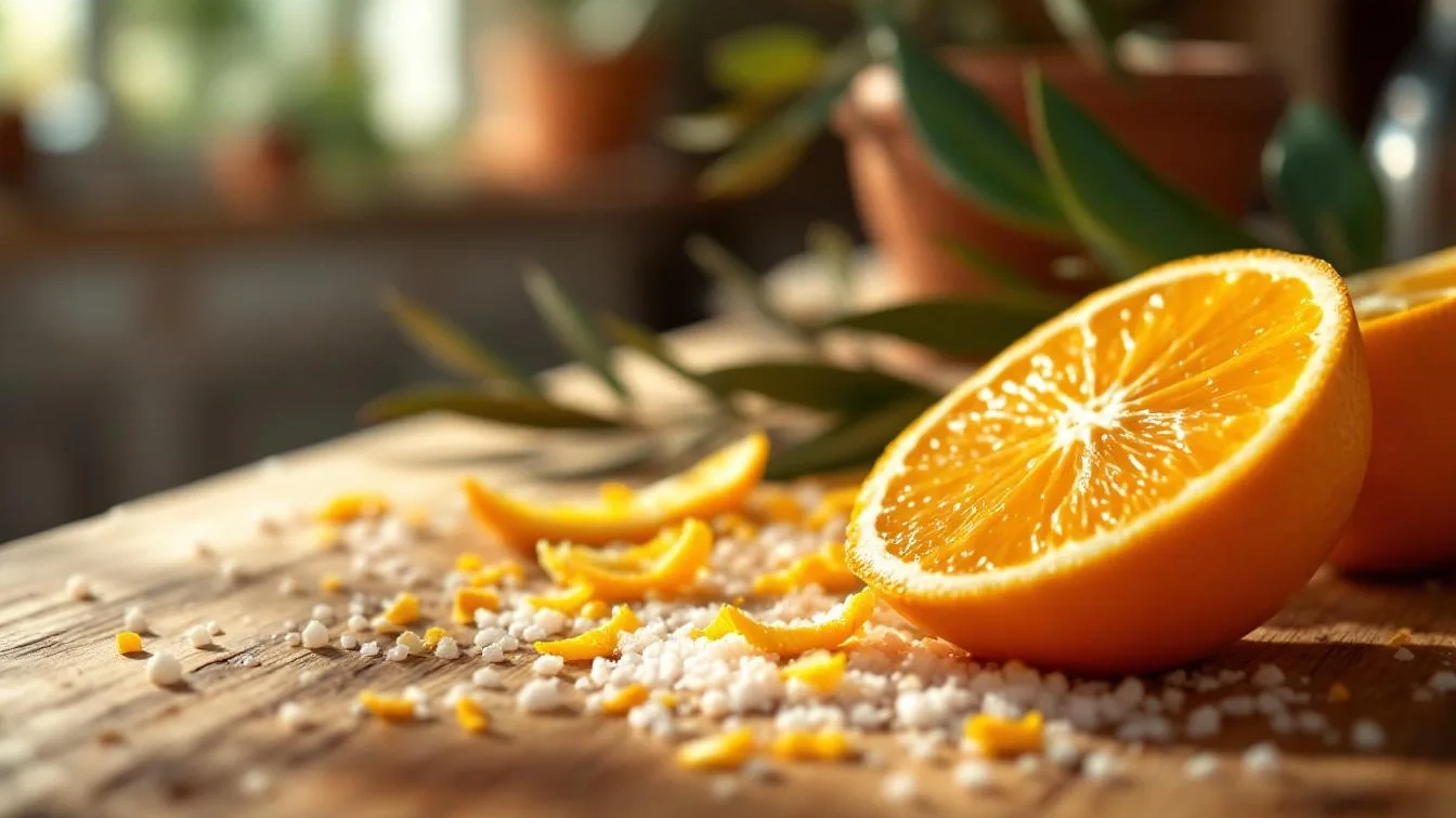 Smetti di buttare le bucce d’arancia: mescolale con il sale per risolvere questo problema in casa