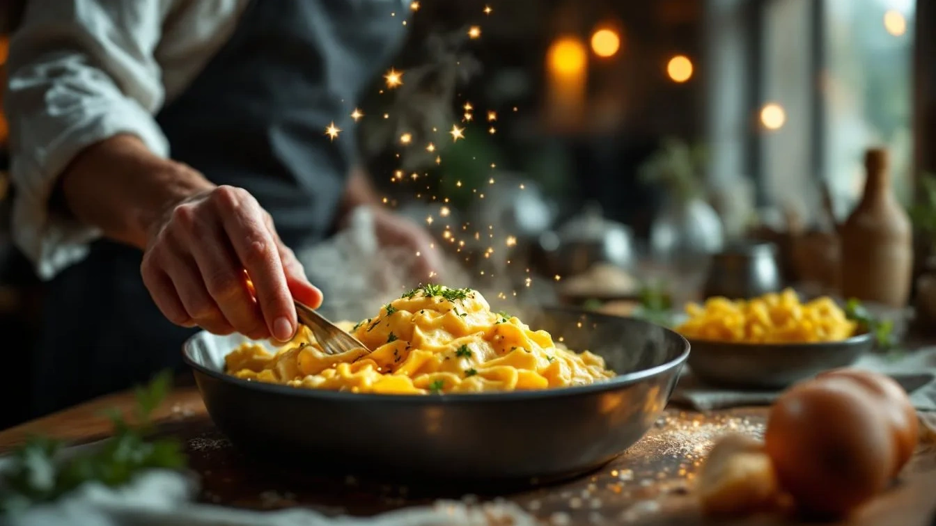 Uova strapazzate da chef: l’ingrediente segreto per una consistenza incredibilmente vellutata